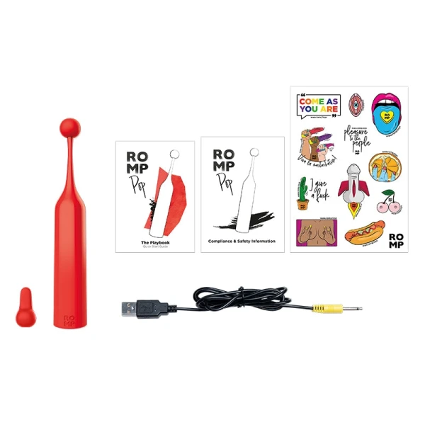 ROMP Pop Rechargeable Waterproof Vibrating Pinpoint Clitoral Stimulator