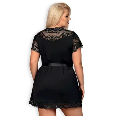 Obsessive Joy Peignoir Black 2x