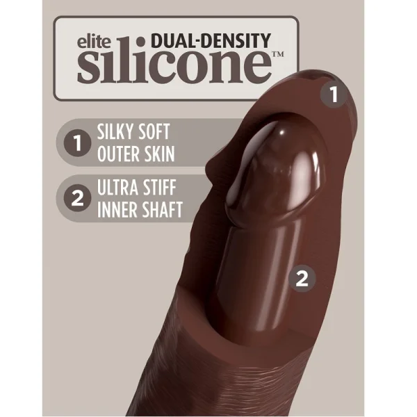 King Cock Elite 11 Inch Dual Density Cock Flesh Brown