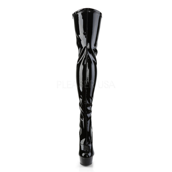 DELIGHT-3063 - 6" Back Lace PF Thigh Boot, Side Zip — image 14 of 16