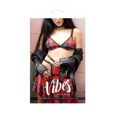 Fuck Off Bralette Thong Set S m