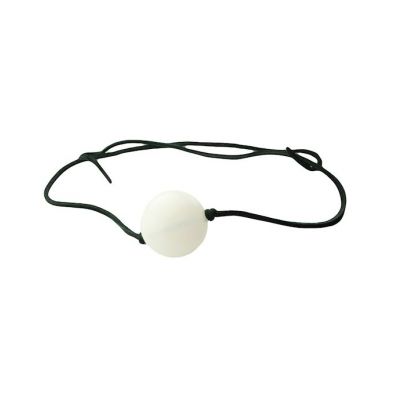 175 Plastic Ball Gag With Leather Thong Strap White