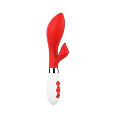 Luna Neon Achelois Ultra soft Silicone Dual Stimulator Red