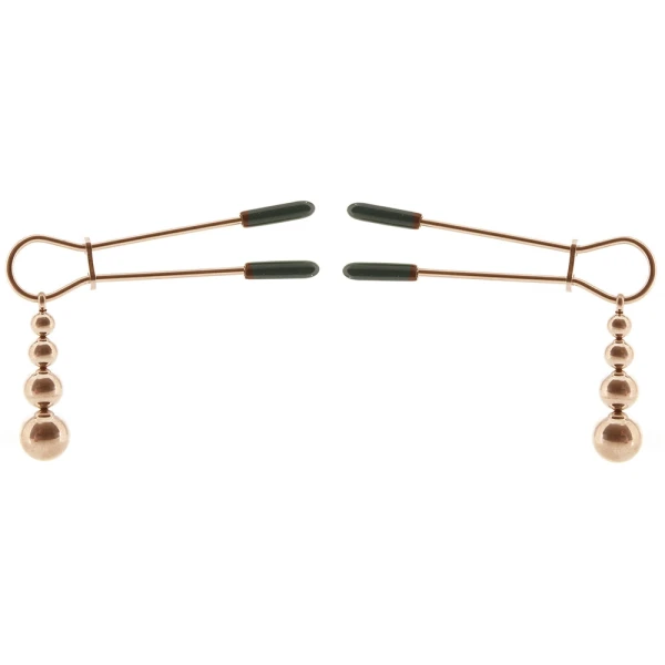 Selopa Beaded Nipple Clamps in Rose Gold