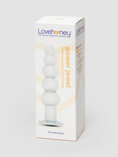 Lovehoney Jeweled Beaded Metal Butt Plug 5 inch