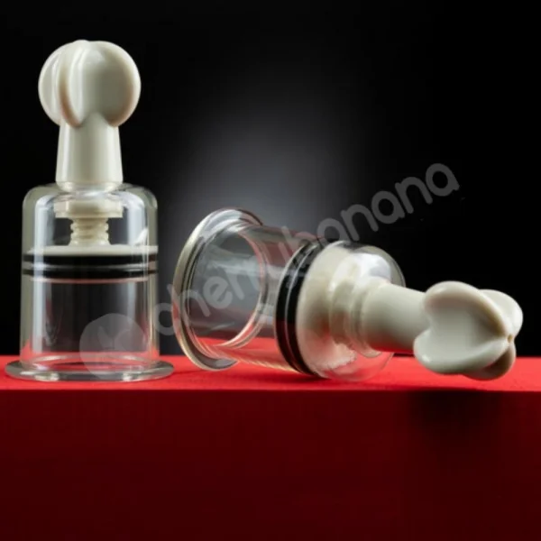 Temptasia Clit & Nipple Large Clear Set of 2 Twist Suckers
