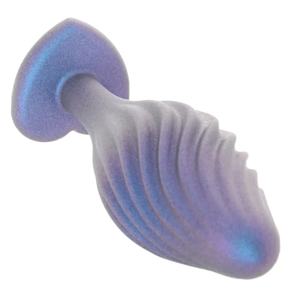 Anal Adventures Matrix Swirling Bling Silicone Butt Plug By Blush - Sapphire