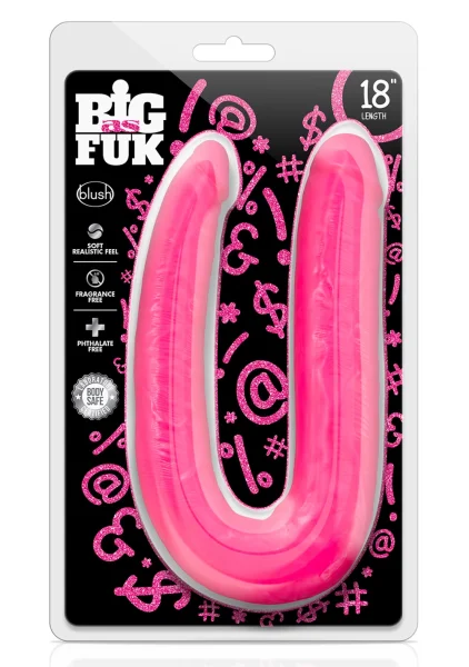 Big as Fuk - 18 Inch Double Headed Cock - Pink