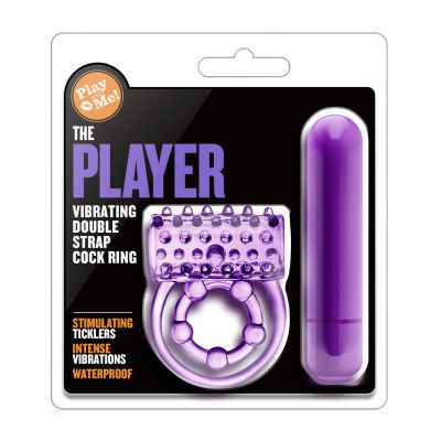 Play With Me The Player Purple Vibrating Cock Ball Rings