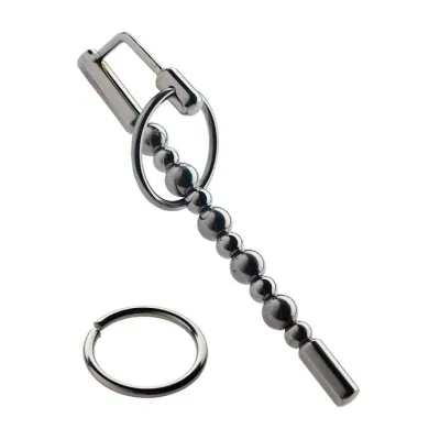 Kinki Ring Penis Plug 5 1 Inch Silver