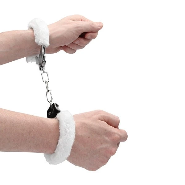 Ouch Pleasure Furry Metal Handcuffs