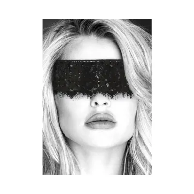 Ouch Black White Lace Mask With Elastic Straps Black