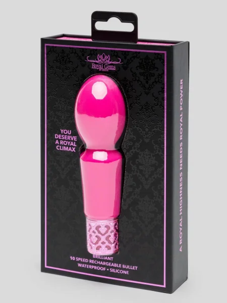 Royal Gems Brilliant Rechargeable Silicone Wand Vibrator