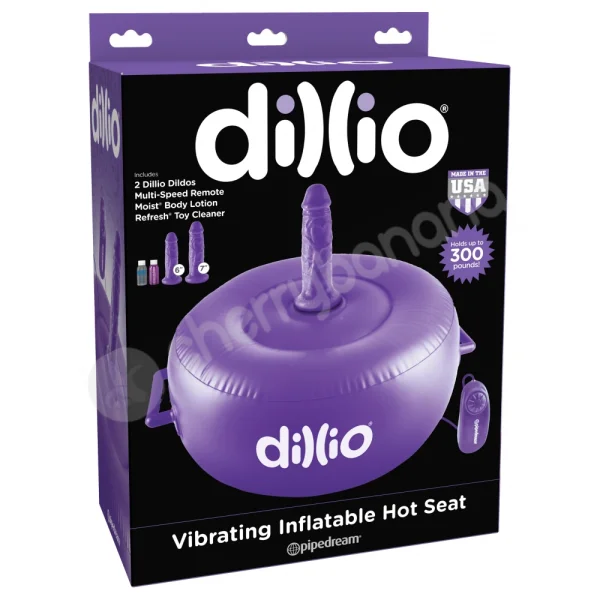Dillio Purple Vibrating Inflatable Hot Seat