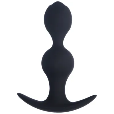 Bulbed Silicone Anal Plug with Stainless Steel Ball