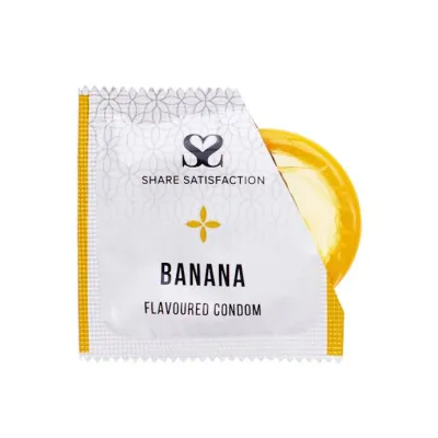 Share Satisfaction Banana Flavoured Condoms 100 Bulk Pack Banana