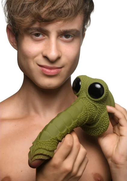 Creature Cocks - Swamp Monster - Green Scaly Silicone Dildo