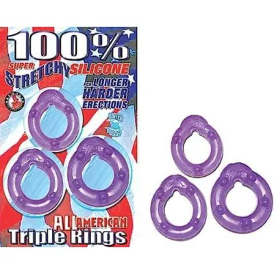 All American Triple Rings Purple