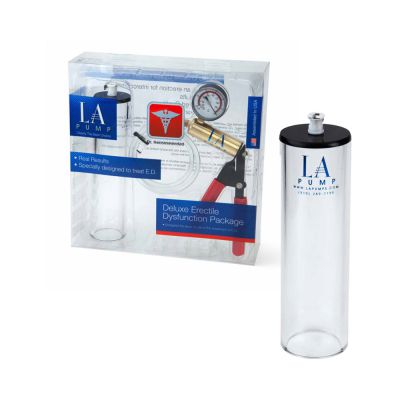 La Pump Deluxe Erectile Dysfunction Package 2 25 X 9in Packaged