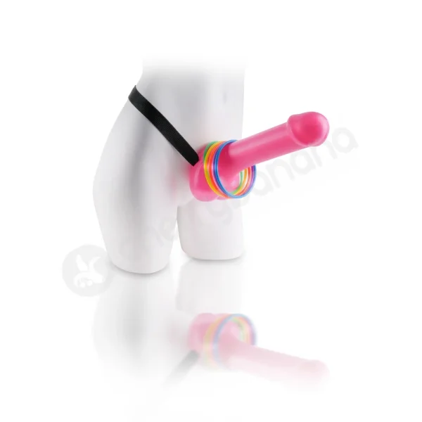 Bachelorette Party Favors Pink Strap-on Pecker Ring Toss