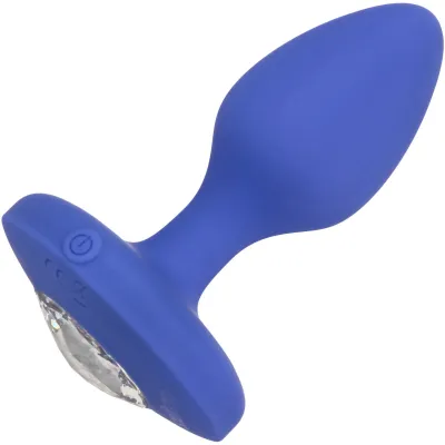 Cheeky Gems Silicone Rechargeable Vibrating Medium Anal Probe By CalExotics Blue