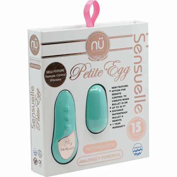 Sensuelle Petite Egg Remote Control 15 Function Blue