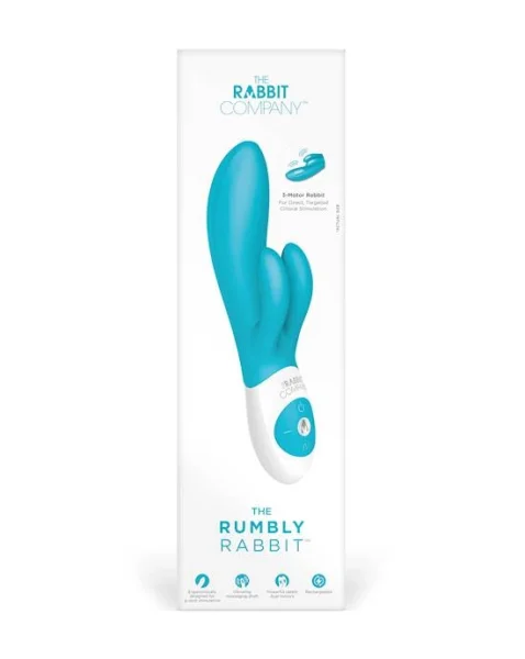 The Rumbly Rabbit - Blue - 7.8 Inch
