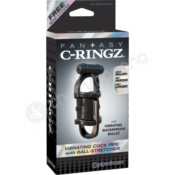 Fantasy C-ringz Vibrating Cock Pipe With Ball Stretcher