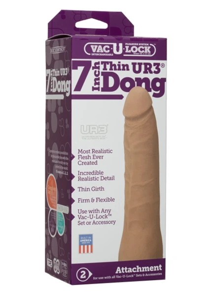 Vac-U-Lock 7 inch Ultraskyn UR3 Dong - White