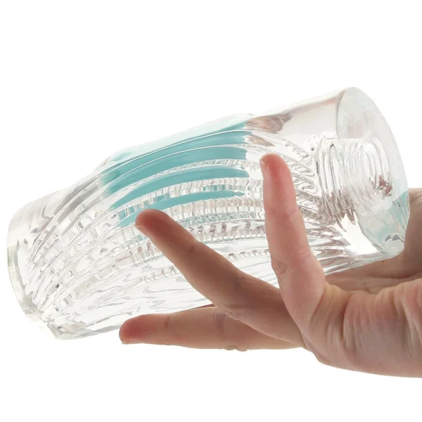 Clear 'Aster' Male Masturbator with Rechargeable Bullet