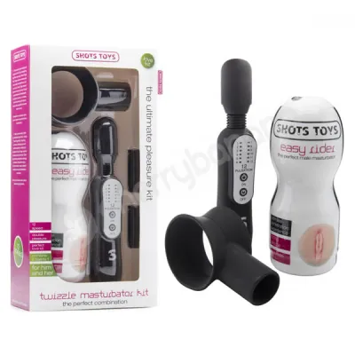 Shots Toys Black Twizzle Masturbator Kit