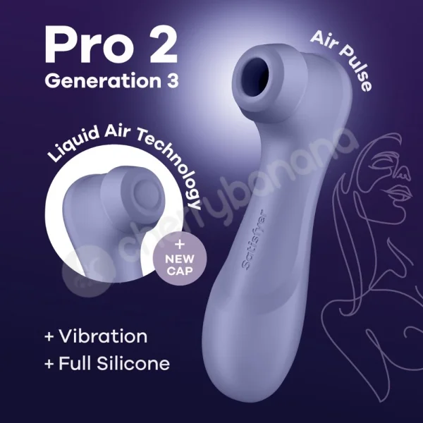 Satisfyer Pro 2 Generation 3 Lilac Liquid Vibration & Air Pulse
