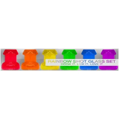 Rainbow shot glass set