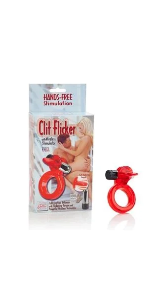 Clit Flicker With Wireless Stimulator - Red