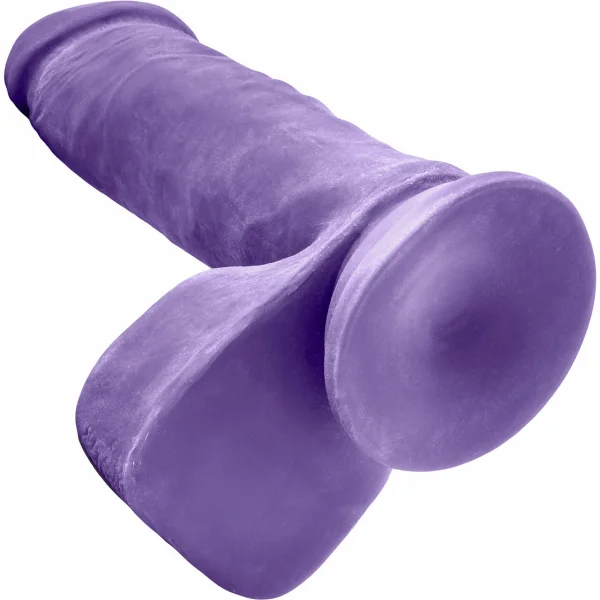 Au Naturel Bold Hero 8 Inch Sensa Feel Dual Density Dildo By Blush - Purple