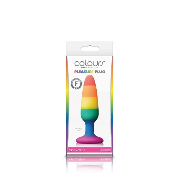 NS Novelties Colours Pride Edition Rainbow Butt Plug with Suction Base 2 Sizes