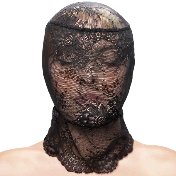 Fetish & Fashion Lace Hood By NS Novelties - Black