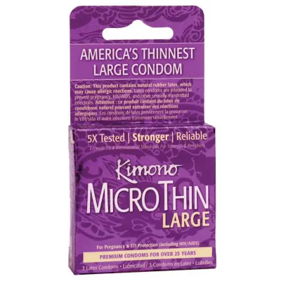 Kimono Microthin Large Condoms 3 Pack 3