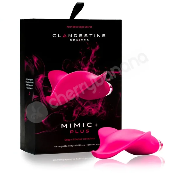 Mimic + Plus Magenta Rechargeable Clitoral Palm Vibrator