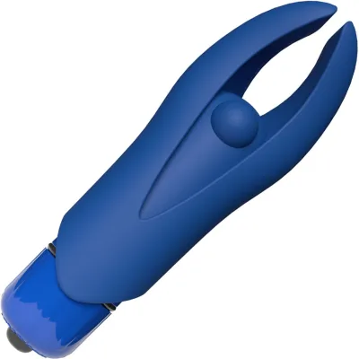 4T Screamin Demon Mini Vibrating Bullet With Silicone Horned Sleeve By Screaming O Blueberry