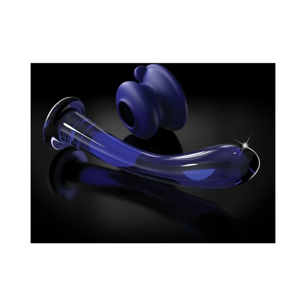 Icicles No. 89 Blue Glass Anal Dildo with Suction Cup by Pipedream Products