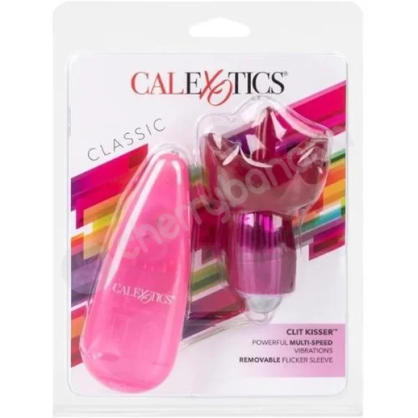 Calexotics Clit Kisser Pink Lips & Tongue Clitoris Vibrating Stimulator