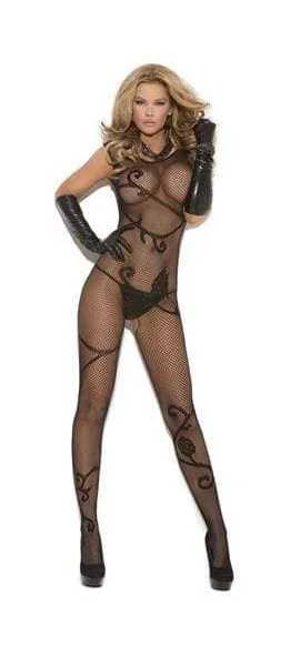 Fishnet Body-Stocking - One Size - Black