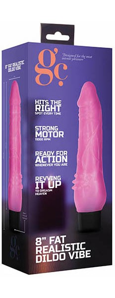 Fat 8" Realistic Vibrating Cock