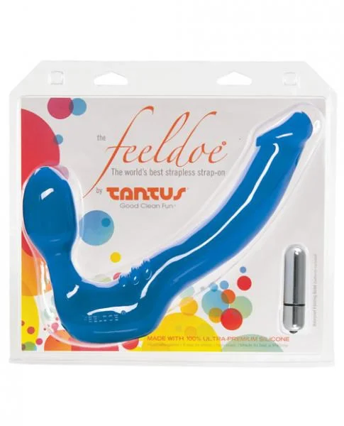 Tantus Feeldoe Slim Dildo Silicone - Blue