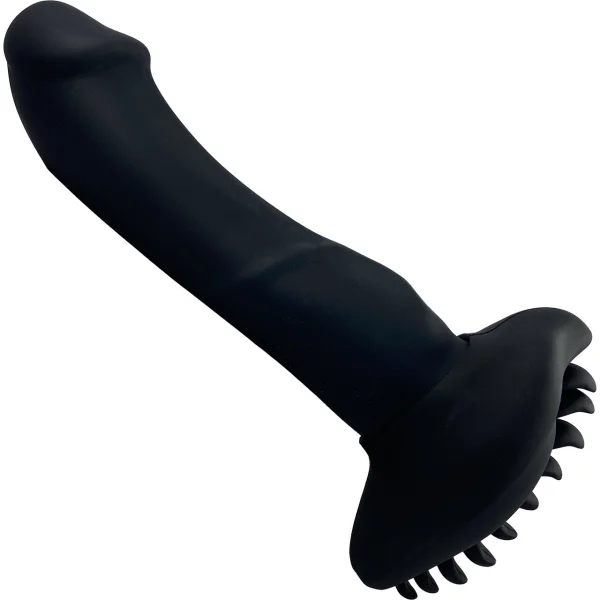 Shagger Soft Silicone Dildo Base Stimulation Cover For Harness Play - Black