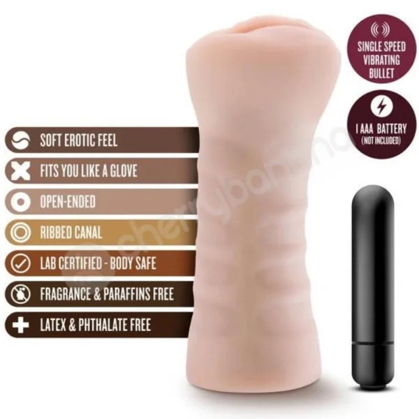 M For Men Ashley X5 Plus Ultra Soft Stroker With Bullet Vibe