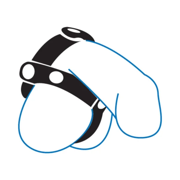 T Style Ball Divider Leather Snap Closure Black — image 12 of 13