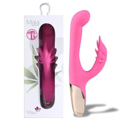Maia Maui 420 Pink 21 6 cm USB Rechargeable Rabbit Vibrator