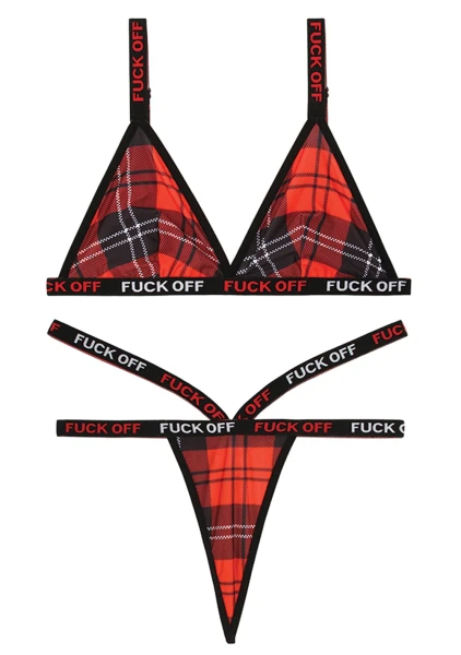 Fuck Off Bralette and Thong Set - Queen Size